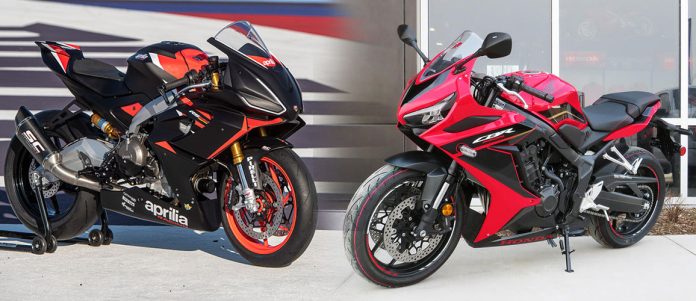 2023 Aprilia RS660 vs 2023 Honda CBR650R