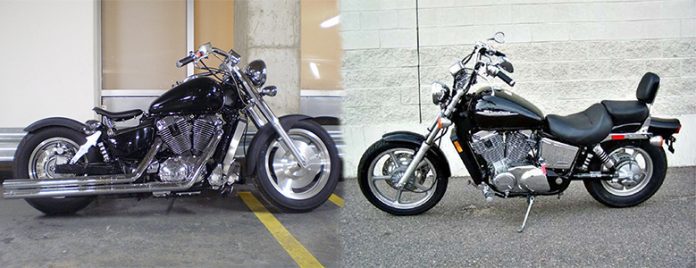 2023 Honda Shadow Sabre 1100 vs 2023 Honda Shadow Spirit 1100