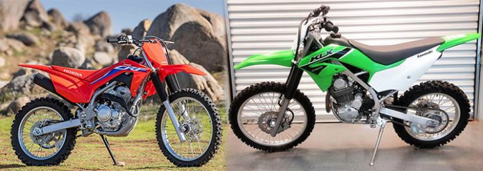 2023 Honda CRF250F vs 2023 Kawasaki KLX230R